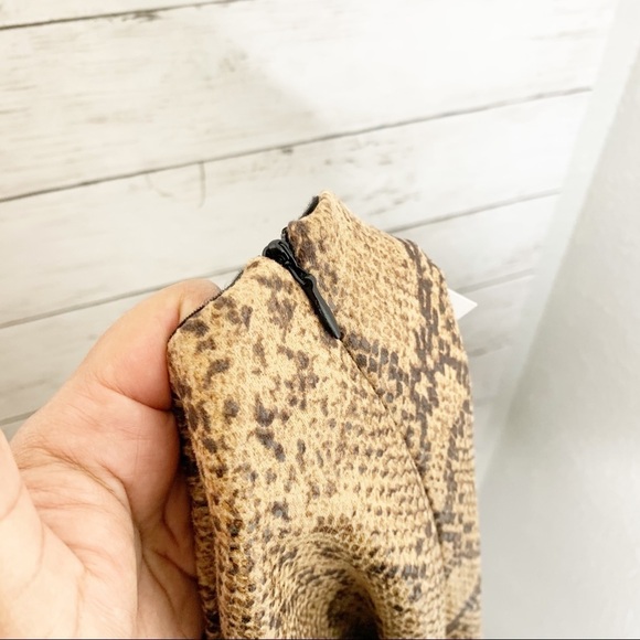 Zara Bloggers Favorite High Rise Zip Ankle Animal Snakeskin Print Leggings - Picture 14 of 15